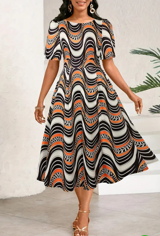 Elegant print dress